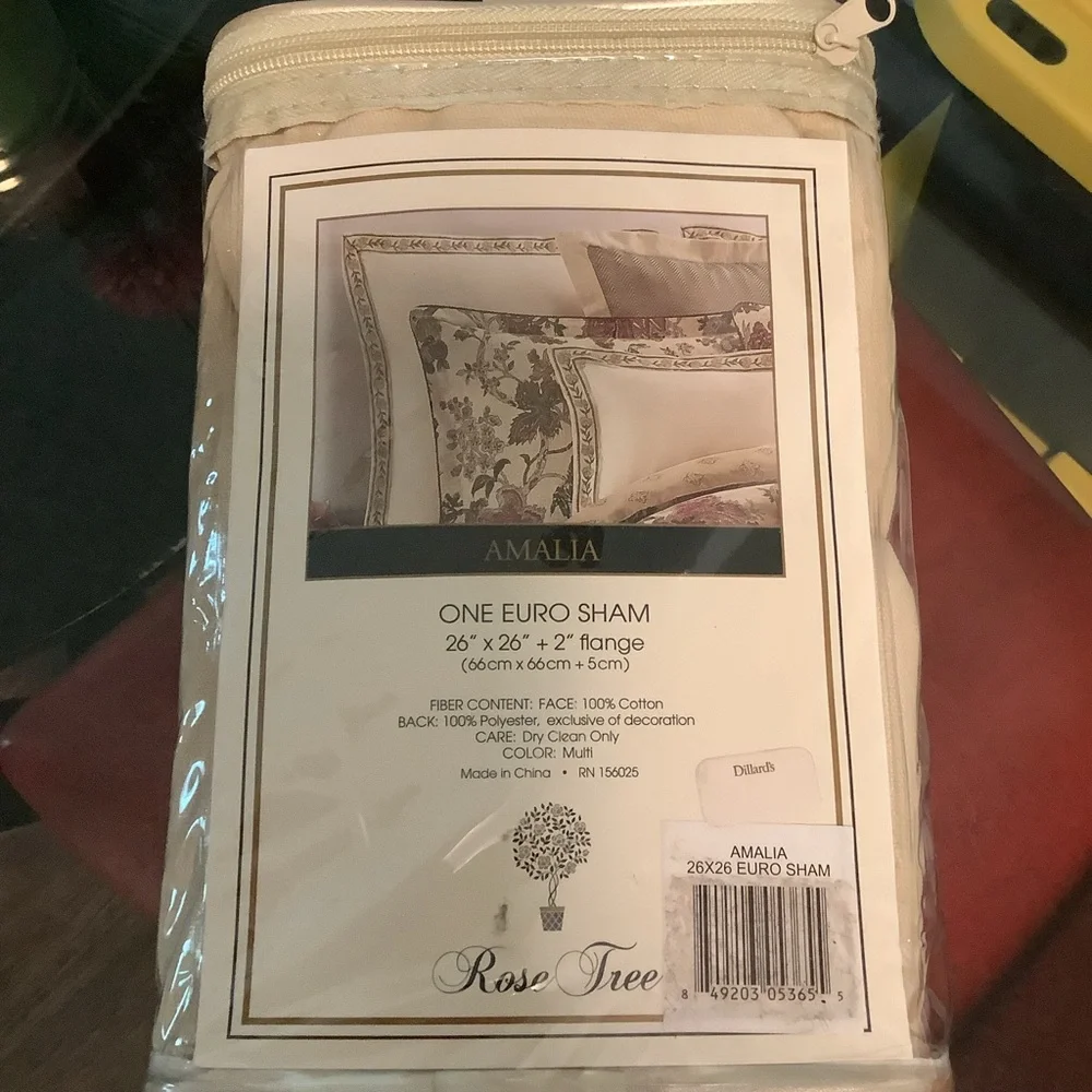 Rose Tree Amalia a lot of 2 Euro embroidered pillow‎ shams “26X26” + flange